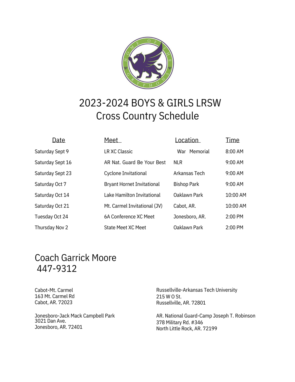 Schedule